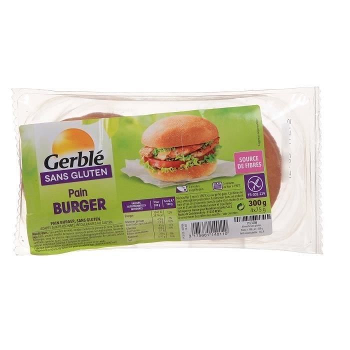 GERBLE Pain Burger Sans Gluten - 300 g