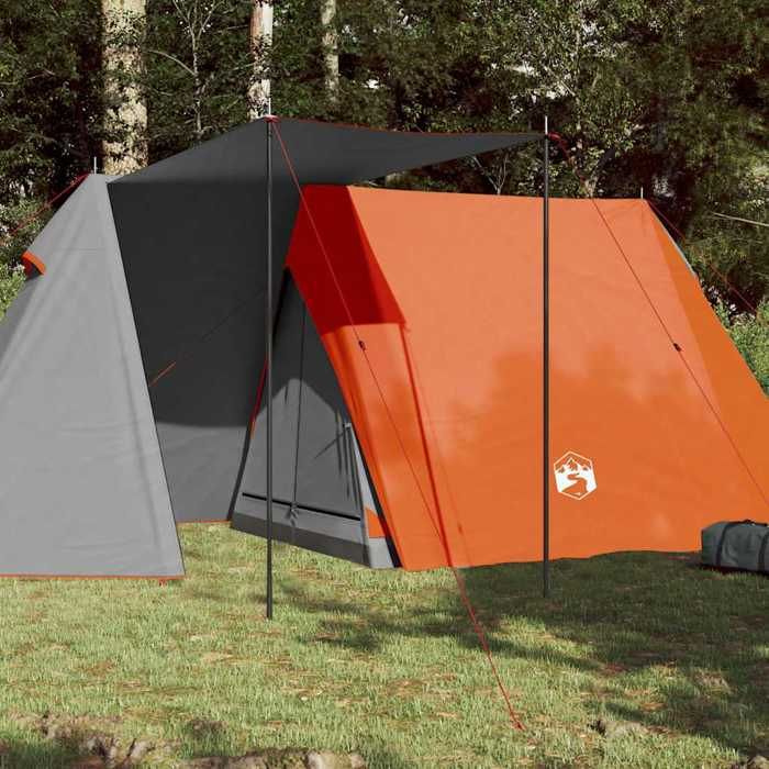 vidaXL Tente de Camping 3 Personnes Tente dOmbrage avec Sac de Transport Auvent Portable avec Parois Latérales Gris et 94367