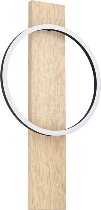 Applique Murale LED En Chêne Massif 36W - 2500 Lumens, Blanc Chaud 3000K - Étanche IPX8 Pour Salle De Bain, Miroir - Fait Main