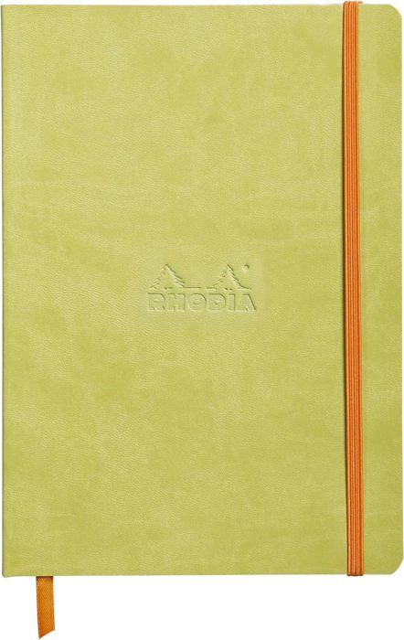 Cahier Rhodia Rhodiarama 19x25cm - 160 Pages Lignées - Papier Clairefontaine 90g/m² - Simili Cuir