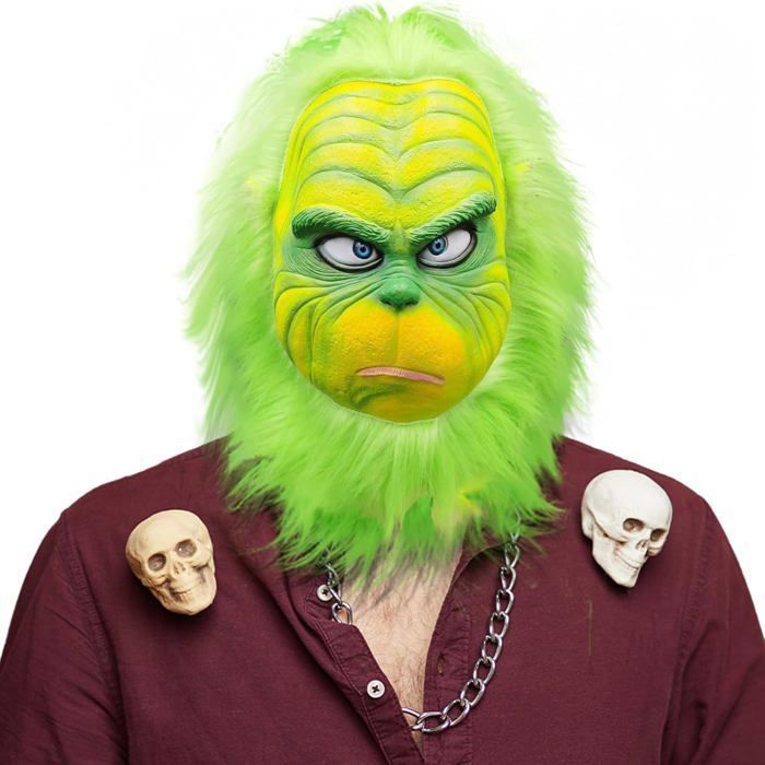 Costume pour adulte - Lot de 6 costumes de monstre vert - Père Noël - Cadeaux de Noël - Cosplay - Costume de carnaval pour homme et femme (M Costume pour adulte - Lot de 6 costumes de monstre vert - Père Noël - Cadeaux de Noël - Cosplay - Costume de carnaval pour homme et femme (M