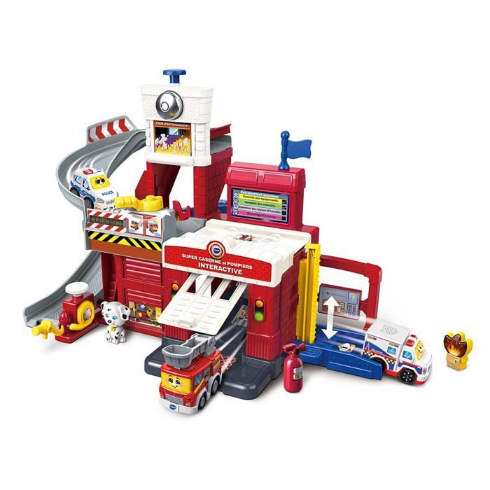 Jouet interactif - Vtech - TUT TUT Bolides Tour de Sauvetage Caserne - 18 mois et plus - Rouge - 22 pièces