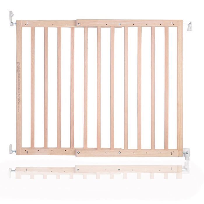 Meilleurs prix pour Safetots Barrière pour Haut dEscaliers en Bois Barrière de Sécurité à Fixation par Vis 635cm – 1055cm Couleur Bois Naturel