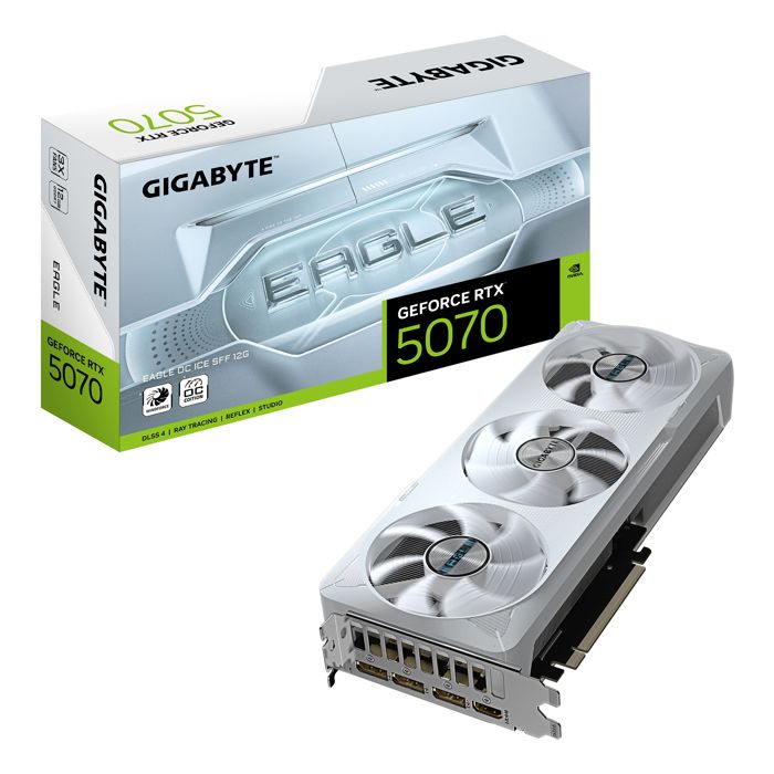 Carte graphique - GIGABYTE - GeForce RTX 5070 EAGLE OC ICE SFF 12G - GDDR7 - 7680 x 4320 - PCI-E 5.0
