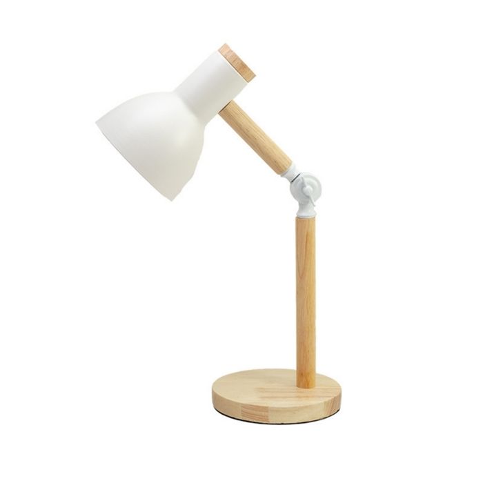 Lampe bureau Lampwell Helle blanche réglable en bois idéale chambre/bureau