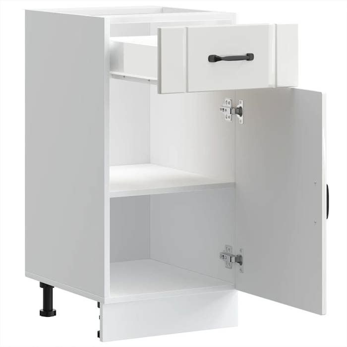 Promotion mai * Armoire de cuisine - Buffet de cuisine - Lucca blanc brillant bois ingénierie EU9765853709