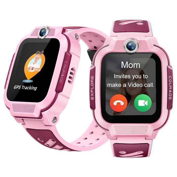 Montre Connectée Enfant 4G GPS - imoo Z3 - Appel Vidéo - Téléphone SMS - Caméra HD - IP68 Étanche - Podomètre - Cadeau Fille - Rose