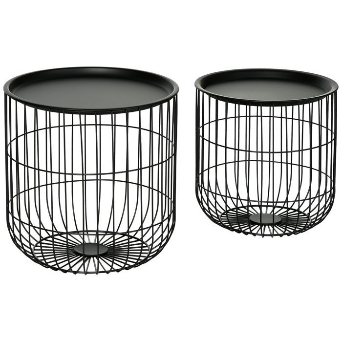 Table de cuisine design scandinave Table de repas structure acier noir rangement intégré surface facile dentretien