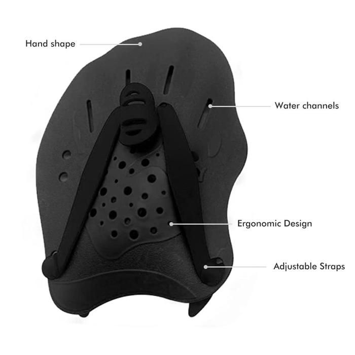 Pagaies De Natation F Fityle – Silicone/Polypropylène, Aile, Réglables, Renforcement Haut Du Corps