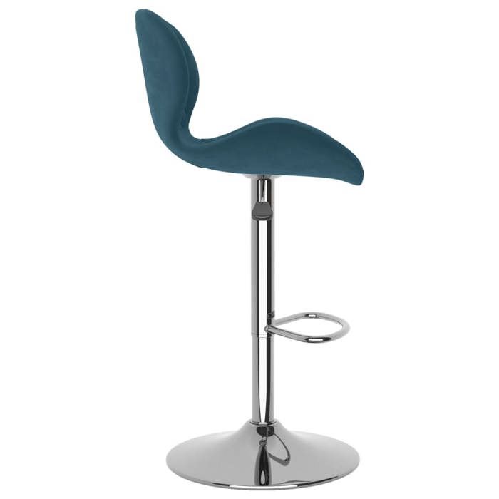 TOP 2026 Tabourets de bar lot de 2 - Meuble de bar - pour 2 personnes - bleu velours - 48x51x(89-111) cm TT513