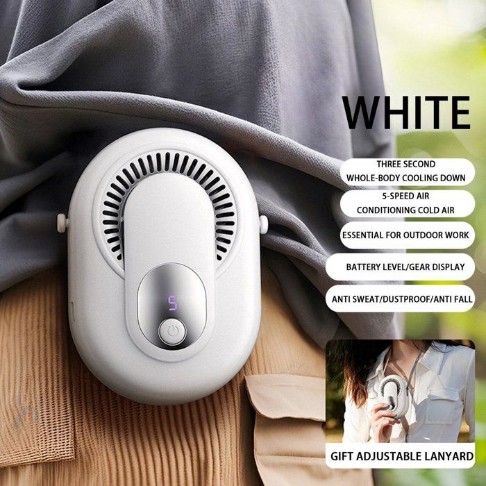 Ventilateur de cou compact et pratique doté dune forte puissance dair dune alimentation USB dune longue autonomieportable - Croshack