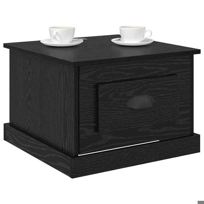 Black FridayTable basse - Petite table Centre - Table latérale - Chêne noir 50 x 50 x 35 cm Bois dingénierie 03_93276635