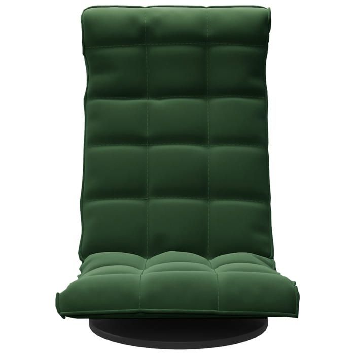 Best2026@velours Fauteuil Relax SHIELDPRO® - Siège maximal: 110 kg - Chaise de sol pivotante Vert foncé - pour salon2359