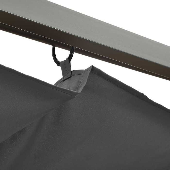Promotion mars * Pergola avec toit - YUYUE - Meuble d’extérieur - Tonnelle/Arche - rétractable anthracite 3x3 m acier 180 g/m²_978