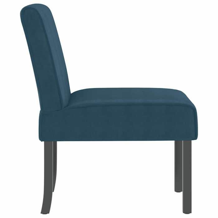 Chaise simple - Bleu - Fauteuil sans accoudoirs - 1 PC - bleu velours 48x64x72 cm F8382