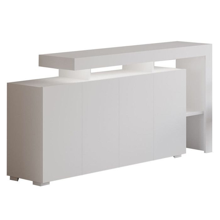 Buffet en bois Beliz - 170 x 35 x 80 cm - Blanc Buffet en bois Beliz - 170 x 35 x 80 cm - Blanc