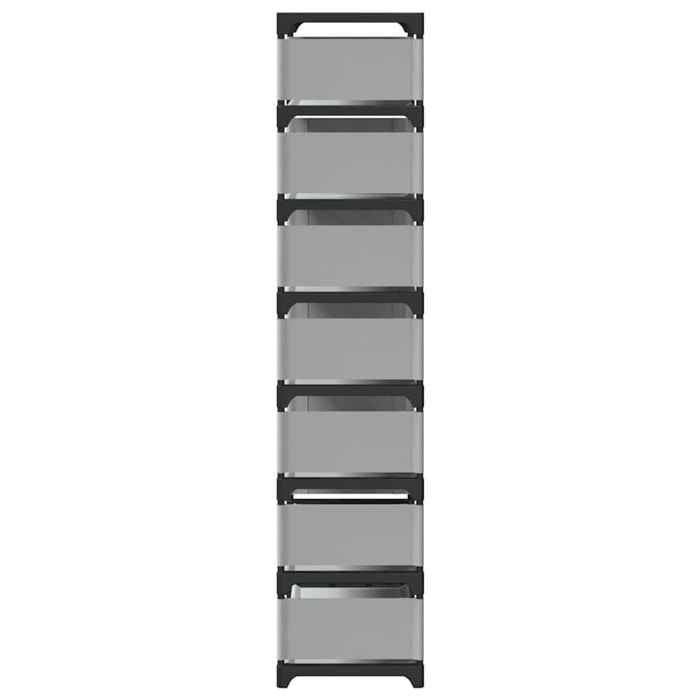 Elégant Meuble à chaussures Gris - Étagère à chaussures 8 niveaux gris 54x28x124cm tissu non-tissé PRO7211375765098