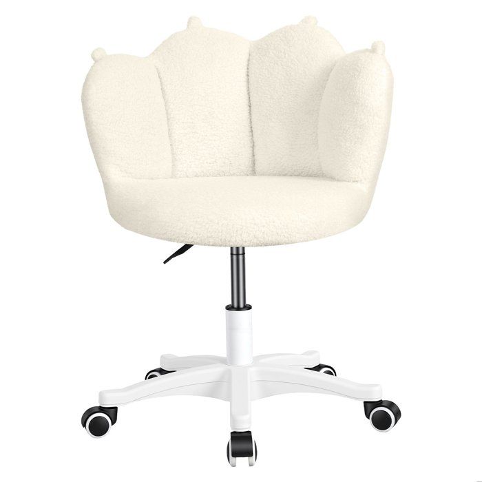 Tabouret de coiffeuse pivotant avec dossier patte de chat – réglable en hauteur rotation 360° rembourré charge max 113 kg