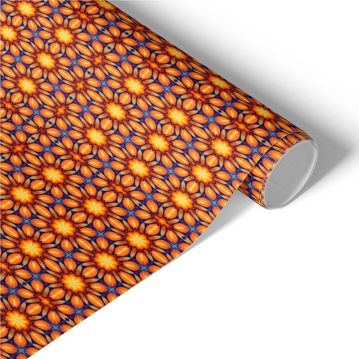 Revêtement adhésif Fleurs joyeuses 50x100 Film meuble floral coloré papier peint adhésif rouleau décoratif vinyle déco romantique