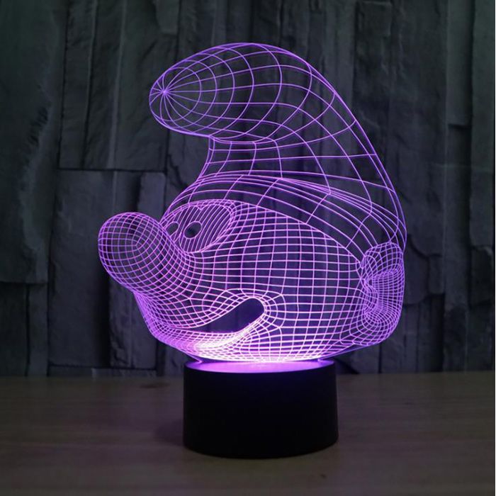 Cadeau de noël pour enfants 3d les schtroumpfs en forme - Aueq - night light led 7 couleurs changent lampe de bureau chambre décor