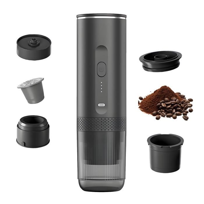 Machine à café portable 20 bar – 2-en-1 (café moulu + capsules) – Batterie 7500mAh 92°C – USB-C – Pour maison camping voiture