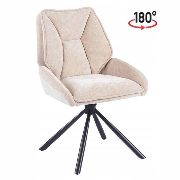Fauteuil de bureau pivotant ergonomique beige avec fonction de retour Furnitex
