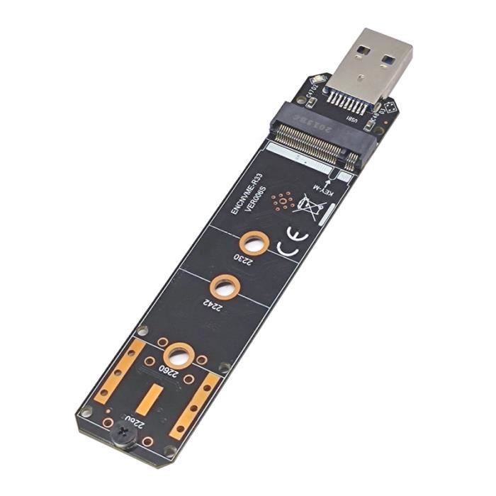HRUIYL Adaptateur Convertisseur SSD M.2 NVME 12 + 16 Broches Pour MacBook Air Pro Retina Mid 2013 2014 2015 2016 2017, NVME/AHCI SSD Amélioré Pour A1466 A1465 A1502 A1398 (A1708