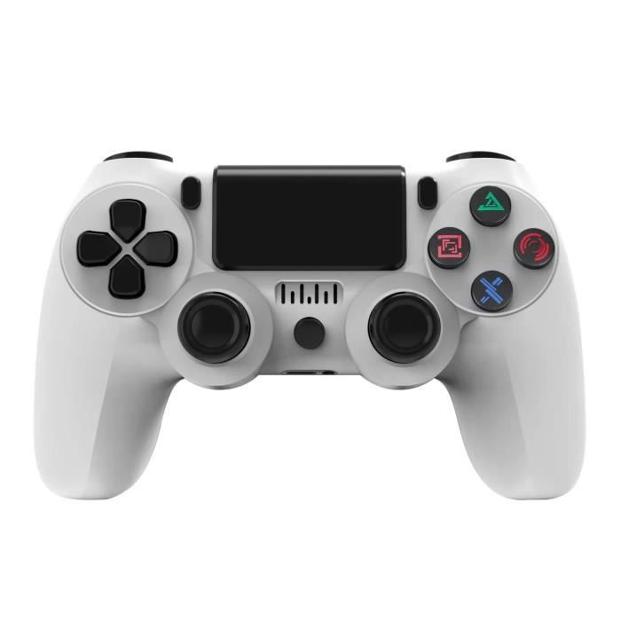 Blanc - Manette de jeu Bluetooth sans fil pour PS4, adaptée à la console PS4, Slim, Pro, manette PC, console