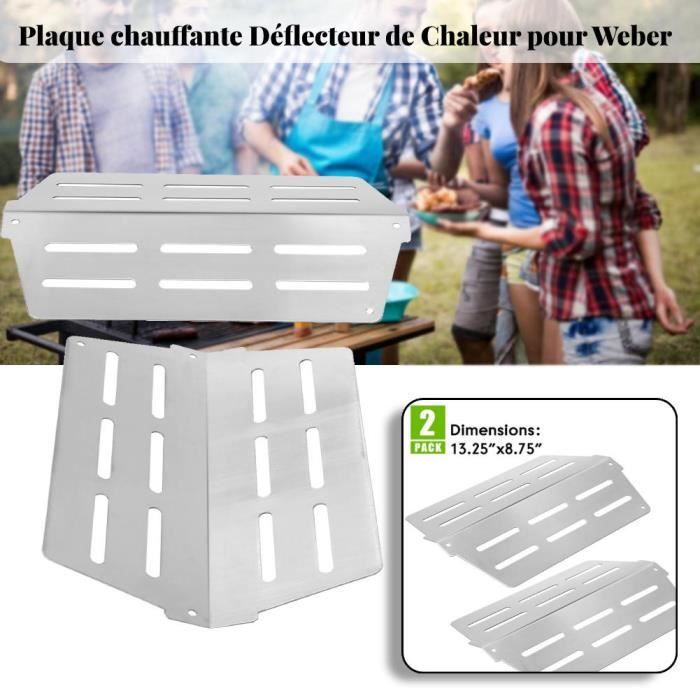 Lot De 5 Pièces De Barbecue Universelles Réglables En Acier Inoxydable, Bouclier De Plaque Chauffante, Barre Aromatisante, Tente Chauffante, Couvercle De Brûleur, Remplacement Pour Barbecue à Gaz