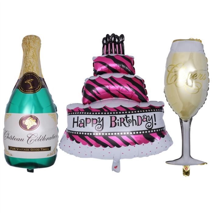3pcs Birthday Foil Ballon Kits Pour La Decoration De Fete D Anniversaire Champagne Vin Verre Et Gateau Achat Vente Ballon Decoratif Cdiscount 3pcs Birthday Foil Ballon Kits Pour La Decoration De Fete D Anniversaire Champagne Vin Verre Et Gateau Achat Vente Ballon Decoratif Cdiscount