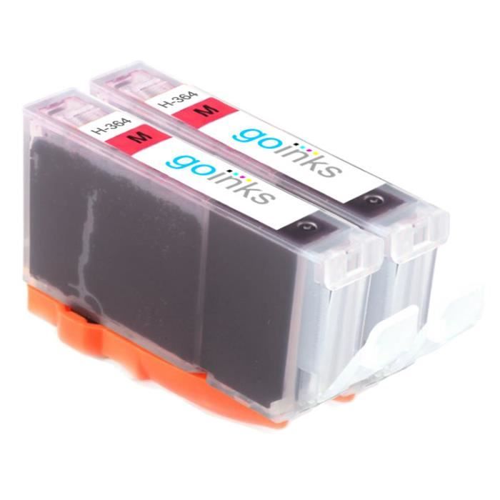 2 Cartouches D'encre Jaune Compatibles HP 363Y – 13 Ml, Non-OEM, Marque Go Inks