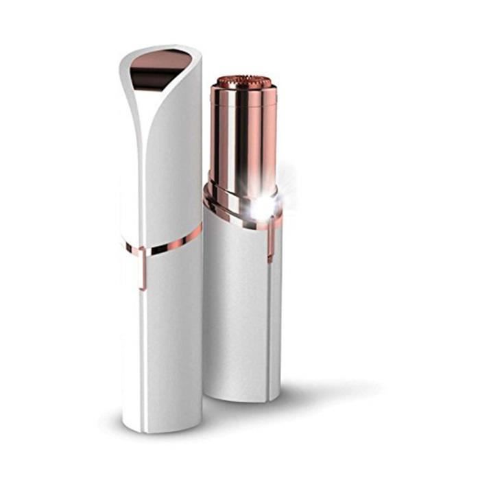 Epilateur indolore forme de rouge à lèvres portatif pour le corps des femmes cheveux de menton moustaches supérieures de lèvre