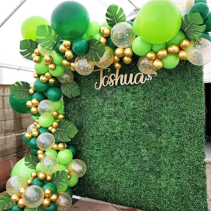 Jungle Decorations Anniversaire Kit 112 Pcs Jungle Party Vert Ballon Garland Arc Feuilles De Palmier Confettis Ballon Pour Ga 247 Cdiscount Maison