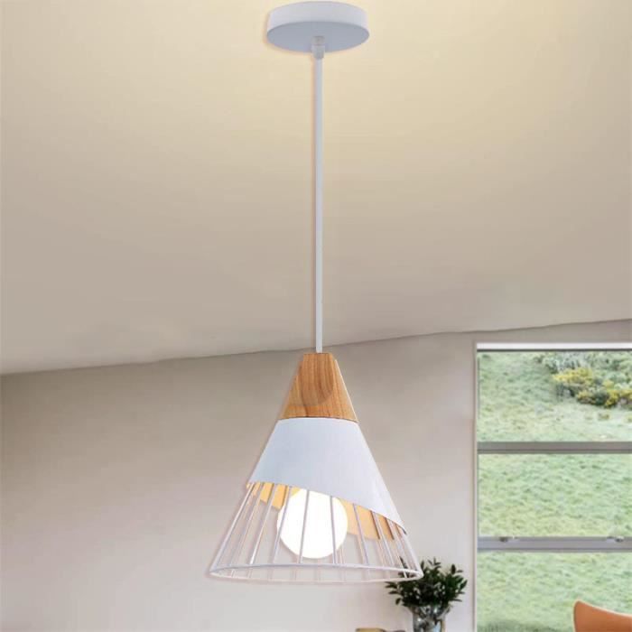 Plafonnier Suspendu LED Hofstein – Blanc Et Métal – Luminaire Moderne Pour Salon Ou Chambre