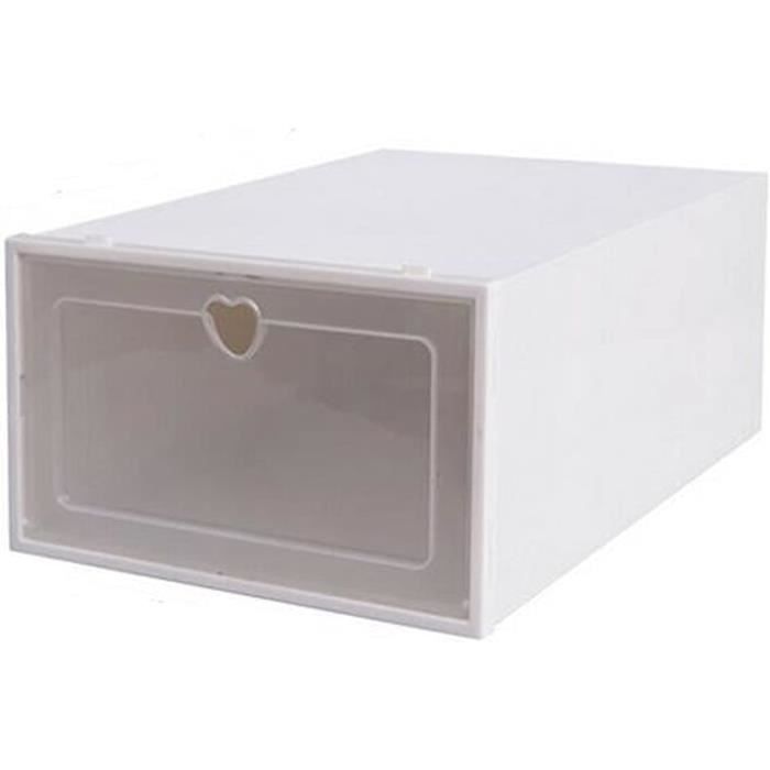 Lot de 6 boîtes de Rangement pour Chaussures, bacs d'organisation de