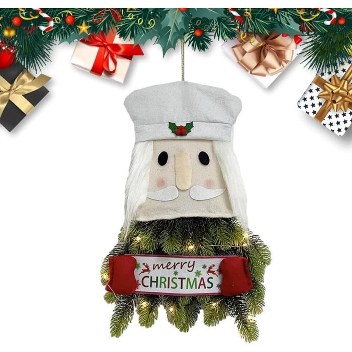 Décorations De Noël Suspendables - Père Noël Et Bonhomme De Neige En Fer - Pour Sapin, Porte, Fenêtre, Cheminée
