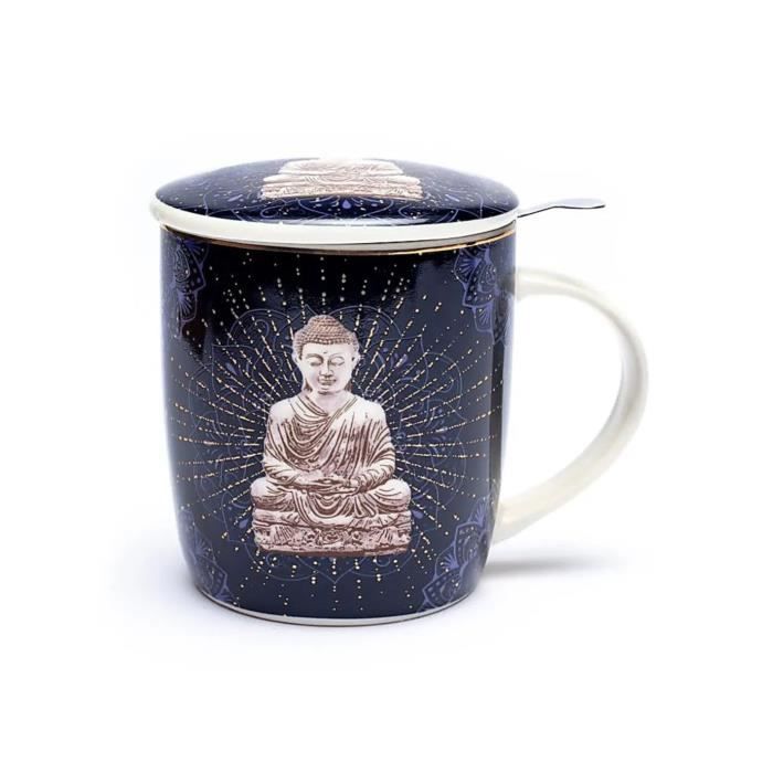 Mug infuseur à thé 400ml décor Buddha Méditation - Cdiscount Maison