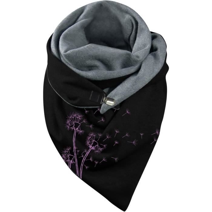 Grande écharpe Triangle Fleurie Pour Femme - Motif Multicolore - Légère Et Stylée