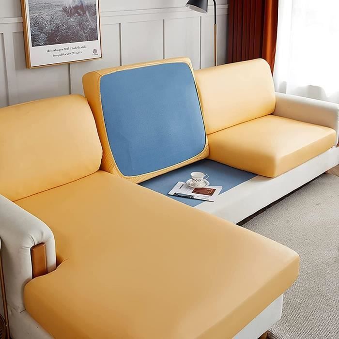 Housse De Coussin De Canapé Extensible YSTELLAA - Antidérapante, Universelle - Gris Clair - Lavable En Machine