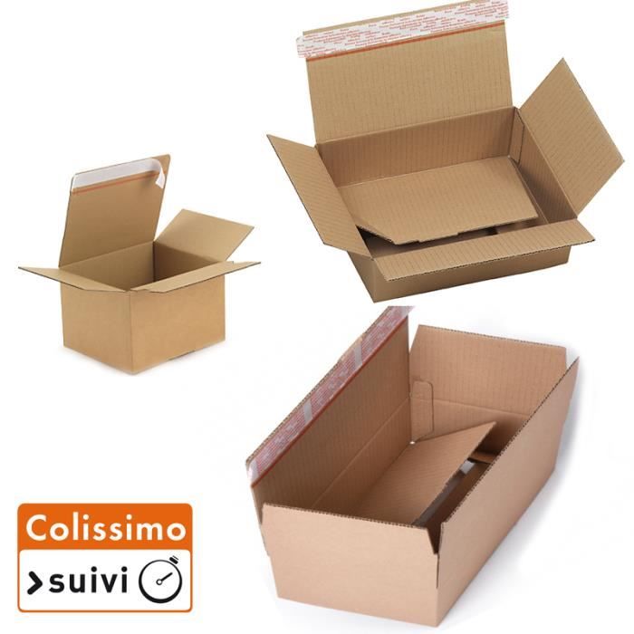 LOT 80 CARTONS CAISSES COLIS EXPEDITION EMBALLAGE COLISSIMO NEUF -  Cdiscount Bricolage