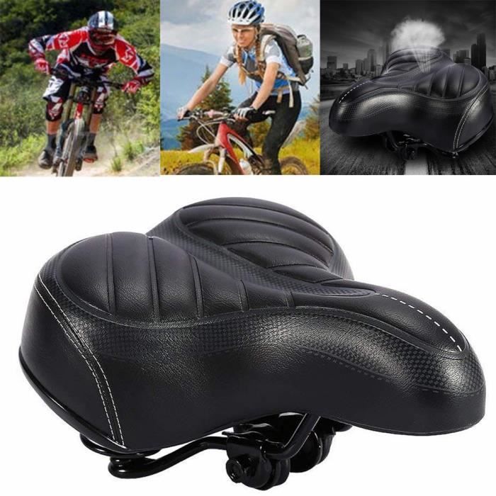 Sella Per Bici Extra Larga KOOOGEAR Unisex - Comoda, Imbottita, Traspirante, Con Doppio Ammortizzatore, Universale Per MTB, City Bike, Ebike