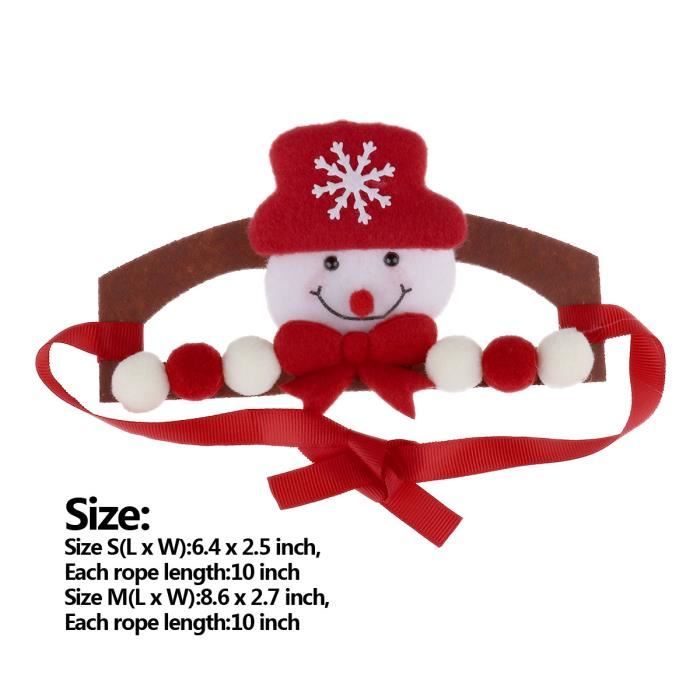 Serre Tete Bandeaux Cheveux Déguisement Noël Décor Accessoires Flexible Pour Chien Chiot Chat Bonhomme De Neige Taille M