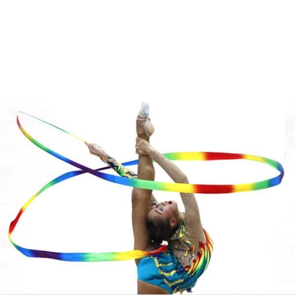 Ruban de danse de gymnastique Filfeel, ruban de gymnastique d'art de bâton  de ruban pour l'équipement d'entraînement pour le tournoiement 