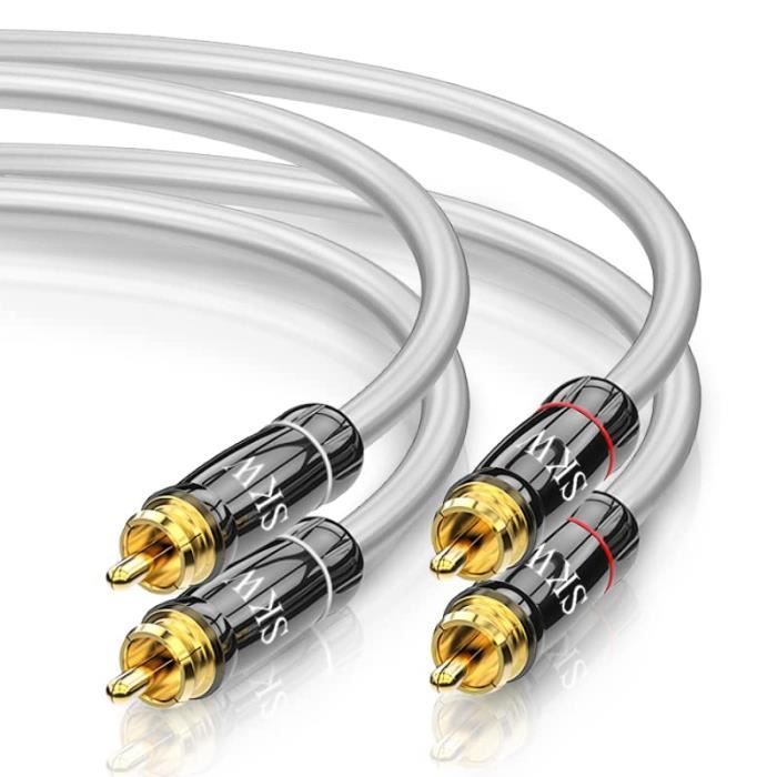 Audio Câble RCA Jack Adaptateur 3.5mm Mâle Vers 2 RCA Femelle Stéréo