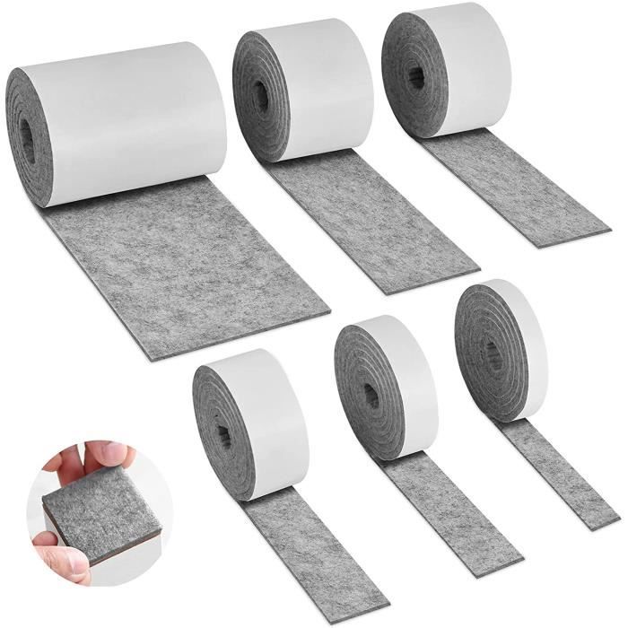 Feutrine Autocollante Patins de Feutre Auto-adhésifs, 3 Rouleaux de