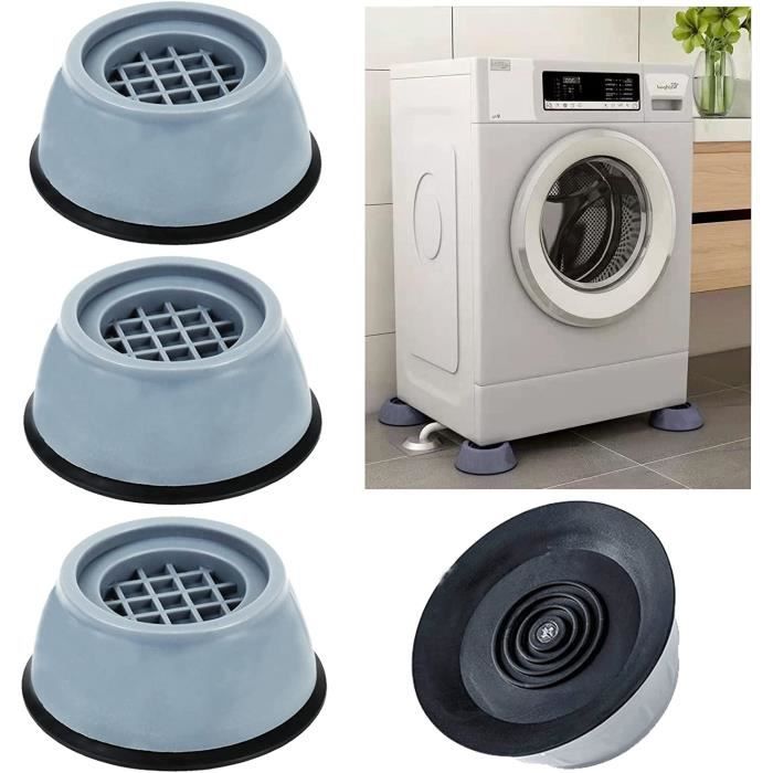 Pieds de machine à laver, 4 coussinets en caoutchouc anti-vibration pour  machine à laver et