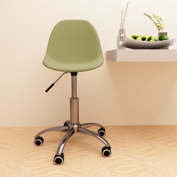fauteuil de bureau scandinave - jili - réglable en hauteur - vert - tissu