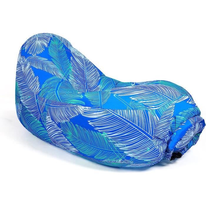 Canapé Gonflable Portable - Chaise Longue De Plage Et Camping - Gonflage Rapide Sans Pompe - Jusqu'à 225kg