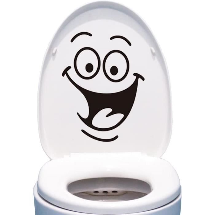 Sixfolo 6 Pièces Stickers Toilette Fun Autocollant Abattant Wc Imperméable  Amovible Mural Drôle Toilet - Cdiscount Bricolage