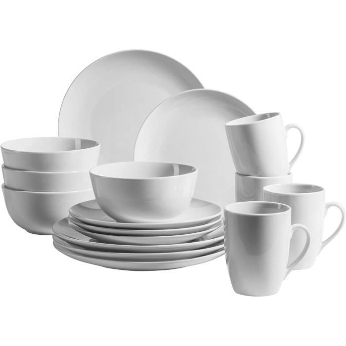 Service De Table Porcelaine Bavaria Blanc – Lot Assiettes (Plate, Creuse, Dessert)